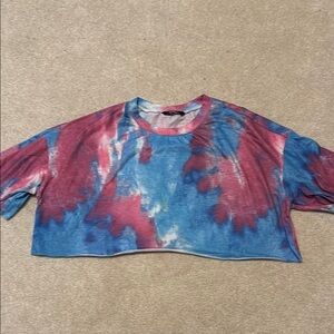 Tie Dye Oversized Crop T-Shirt
